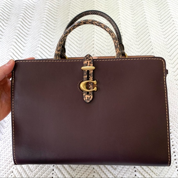 COACH 1941 Serra Colorblock Satchel Oxblood Multi - Picture 3 of 16